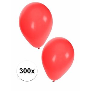 Rode ballonnen 300 stuks