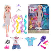 Lauren Deluxe Lauren tienerpop met hairextensions en outfits
