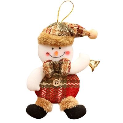 2st kerst Home decor opknoping Onamenten poppen kerstboom decoraties (sneeuwpop)
