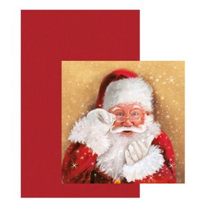 Papieren tafelkleed/tafellaken rood inclusief kerst servetten   -