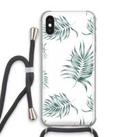 Simple leaves: iPhone X Transparant Hoesje met koord