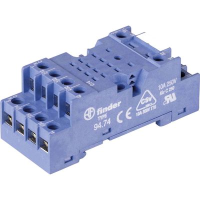 Finder 94.74 Relaissocket Finder 55.32, Finder 55.34, Finder 99.01 1 stuk(s) Finder 94.74 Relaissocket Finder 55.32, Finder 55.34, Finder 99.01 1 stuk(s)