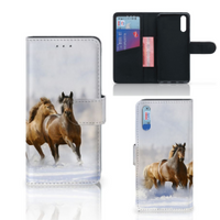 Huawei P20 Telefoonhoesje met Pasjes Paarden