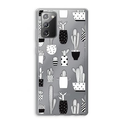 Cactusmotief: Samsung Galaxy Note 20 / Note 20 5G Transparant Hoesje
