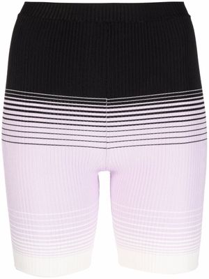 Missoni short nervuré à rayures - Noir