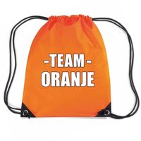 Team oranje rugtas voor sportdag   -