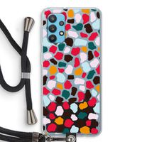Colored Giraffe: Samsung Galaxy A32 4G Transparant Hoesje met koord