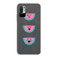 Smiley watermeloen: Xiaomi Redmi Note 10 5G Transparant Hoesje