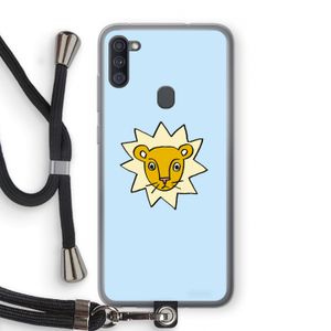 Kleine leeuw: Samsung Galaxy A11 Transparant Hoesje met koord
