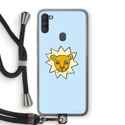 Kleine leeuw: Samsung Galaxy A11 Transparant Hoesje met koord