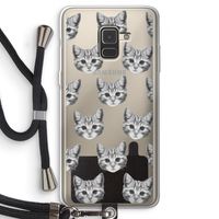 Kitten: Samsung Galaxy A8 (2018) Transparant Hoesje met koord