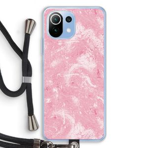 Abstract Painting Pink: Xiaomi Mi 11 Lite Transparant Hoesje met koord