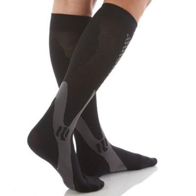 3 paar compressie sokken outdoor sport mannen vrouwen kalf Shin been running grootte: XXL (zwart)
