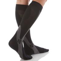 3 paar compressie sokken outdoor sport mannen vrouwen kalf Shin been running grootte: XXL (zwart)