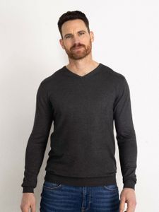 Petrol Industries Heren Essential V-Neck Knit Grijs Melee - M