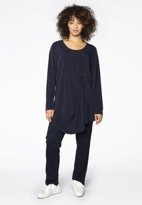 Yoek Tregging pintuck | Blauw | Maat 46/48