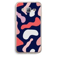 Memphis Shapes Pink: Samsung Galaxy J3 (2016) Transparant Hoesje