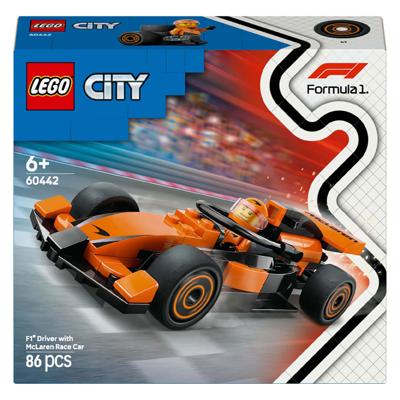 LEGO city 60442 f1 coureur met mclaren racewagen