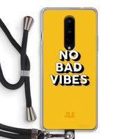 No Bad Vibes: OnePlus 8 Transparant Hoesje met koord