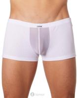 * LOOK ME Witte heren boxer in geperforeerde stof en tulle (S)