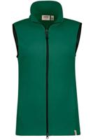 HAKRO Regular Fit Dames Fleece Vest groen, Effen - thumbnail