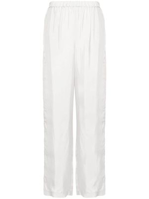 Fabiana Filippi Straight broek met satijnen afwerking - Grijs Fabiana Filippi Straight broek met satijnen afwerking - Grijs