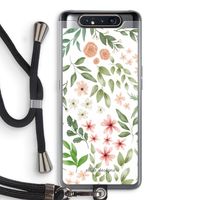 Botanical sweet flower heaven: Samsung Galaxy A80 Transparant Hoesje met koord