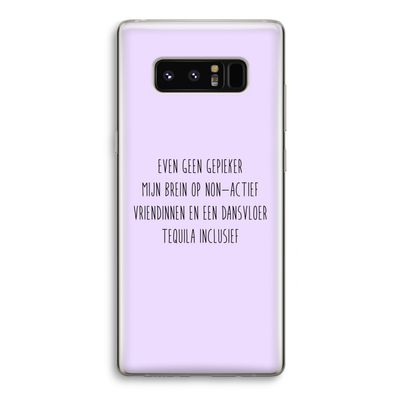 Tequila: Samsung Galaxy Note 8 Transparant Hoesje