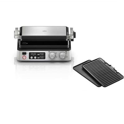 Multifunctionele grill - BRAUN - Multi Grill 7 - 2000 W - 3 verwarmingsstanden - Zwart/Staal