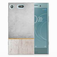 Sony Xperia XZ1 Compact | Bumper Hoesje | Wood Concrete