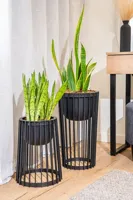 Vita bloempot Standy zwart set