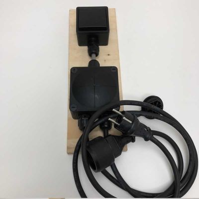 LED Dimmer voor partyverlichting buiten zwart met pulsdrukker en dimmer tot 100W 200VA