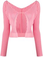 Jacquemus cardigan La maille Pralù à design nervuré - Rose