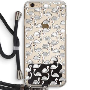 Zwanen: iPhone 6 / 6S Transparant Hoesje met koord