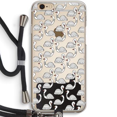 Zwanen: iPhone 6 / 6S Transparant Hoesje met koord