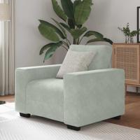 Fauteuil 60 cm fluweel lichtgrijs