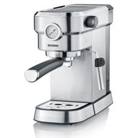 Severin KA 5995 Espressomachine met filterhouder RVS (geborsteld), Zwart 1350 W Met melkopschuimer