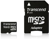 Transcend MicroSDHC-kaart UHS-1 TS16GUSDU1 - Klasse 10 - 16GB