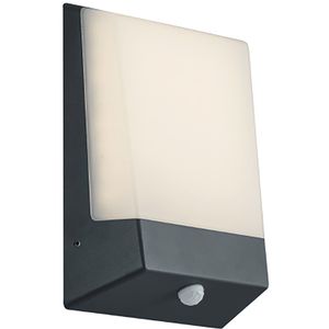 Huisnummer Verlichting met Dag en Nacht Sensor - Trion Kasky - 9W - Warm Wit 3000K - Waterdicht IP54 - Mat Antraciet - Aluminium