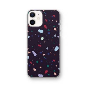 Dark Rounded Terrazzo: iPhone 12 Transparant Hoesje
