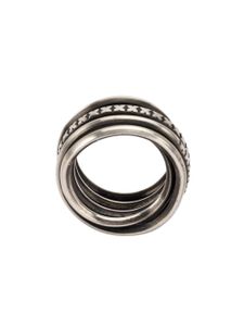 WERKSTATT:MÜNCHEN bague à design gravé - Argent