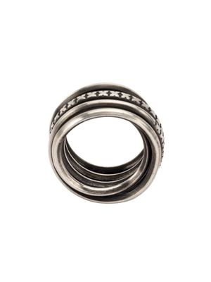 WERKSTATT:MÜNCHEN bague à design gravé - Argent
