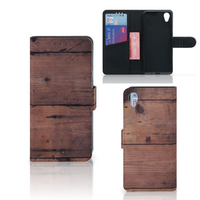 Sony Xperia X Book Style Case Old Wood - thumbnail