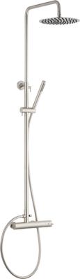 Tweedekans Qisani Flow regendoucheset met 2 straalsoorten Ø25cm rvs geborsteld 06440