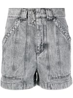 MARANT ÉTOILE short en jean à design à empiècements - Gris