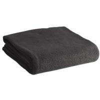 Fleece deken/plaid - zwart - 120 x 150 cm - Polyester fleece - 180 gram - lekker warm kleedje - thumbnail