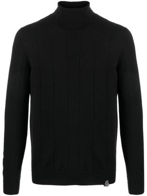 Brioni pull en cachemire à col roulé - Noir