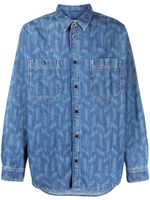 MARANT chemise en jean Bhelyn à imprimé géométrique - Bleu