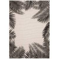 Eva Interior Buitenkleed Zwart Leaf 160 x 230 cm