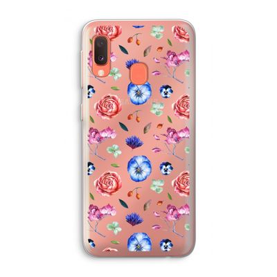 Bloemetjes: Samsung Galaxy A20e Transparant Hoesje